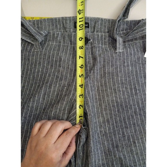 Spring Street Womens Linen Blend  Grey/white Striped‎ Dress Pants Size 11 - Picture 13 of 13